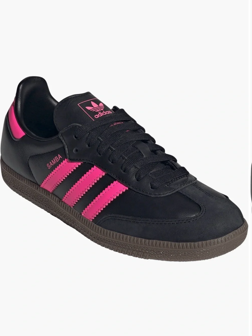 adidas Samba Sneakers - Black with Pink Accents